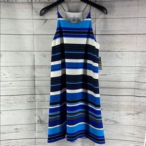 Bar III Blue Striped Tank Top Dress Size S
